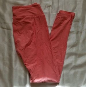 Lularoe os solid pink leggings